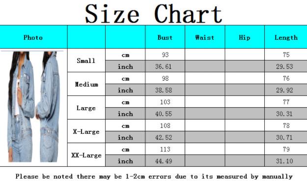 Casual fashion denim coat (coat only)