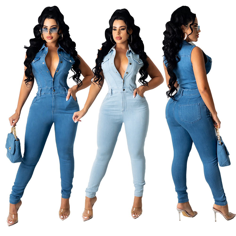 Fashionable slim sleeveless Jumpsuit
