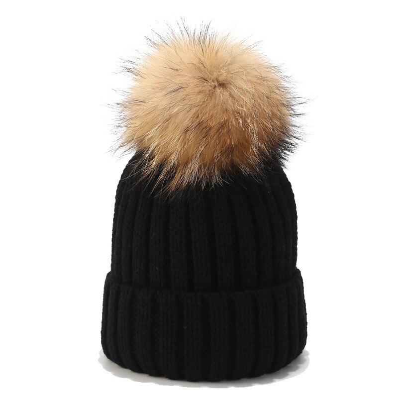 Men Women Beanie Hat Winter Wool Knitted Baggy Pull On Soft Caps