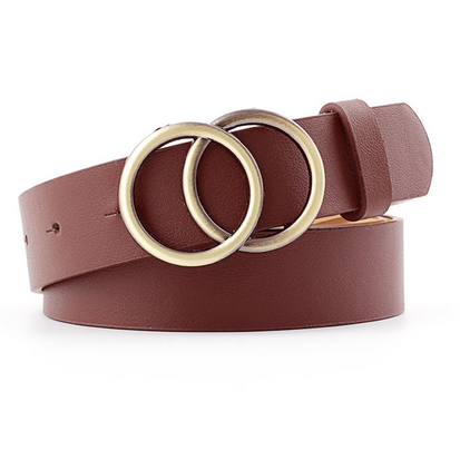Women Men Belt 3.8 cm Cowhide Leather Buckle Belt Unisex Waistband Waist Strap