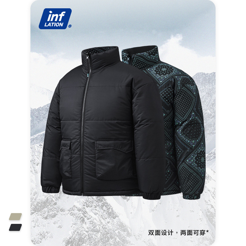 Women Men Down Jacket Hooded Coat Warm Winter Windproof Casual Parkas