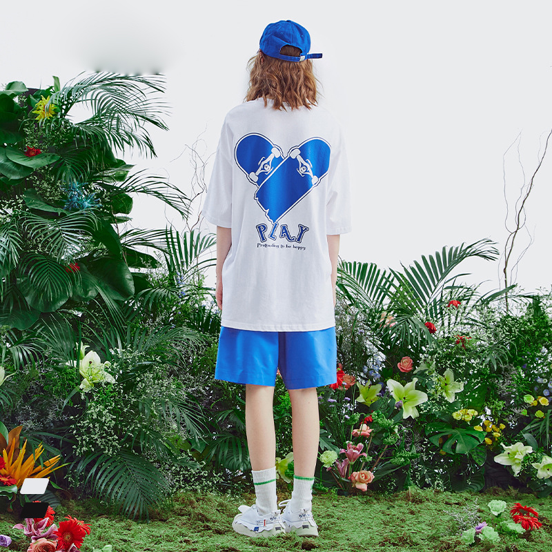 Summer Men Women Short Sleeve T-shirt Tee Pullover Tops Unisex Sweatshirt