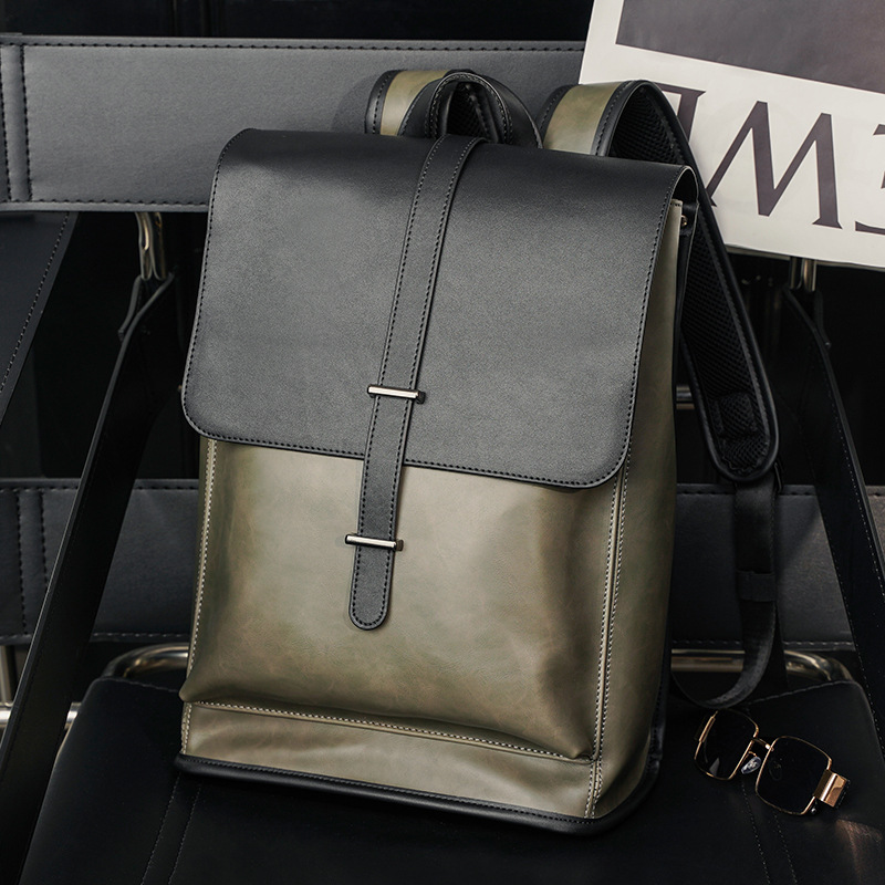 Men Women Backpack Leather Outdoor Sports School Bag Travel Laptop Bag