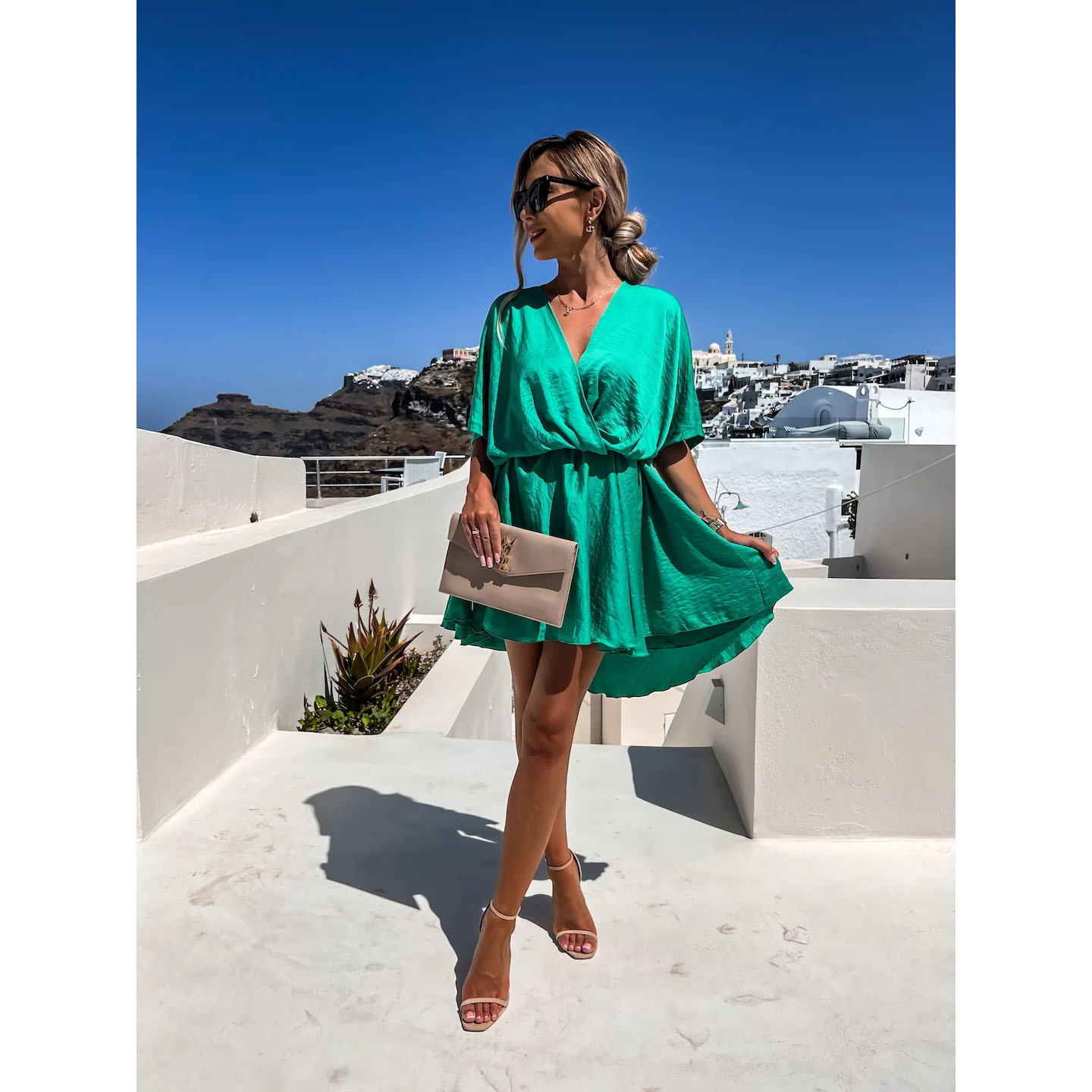 Plus Size Dress Spring Summer New Satin Loose Dress Ins Casual Holiday Dress Women