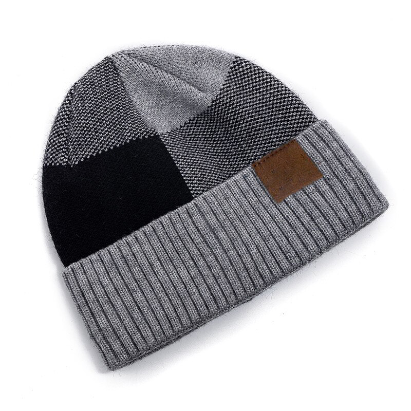 Men Women Beanie Hat Winter Wool Knitted Baggy Pull On Soft Caps