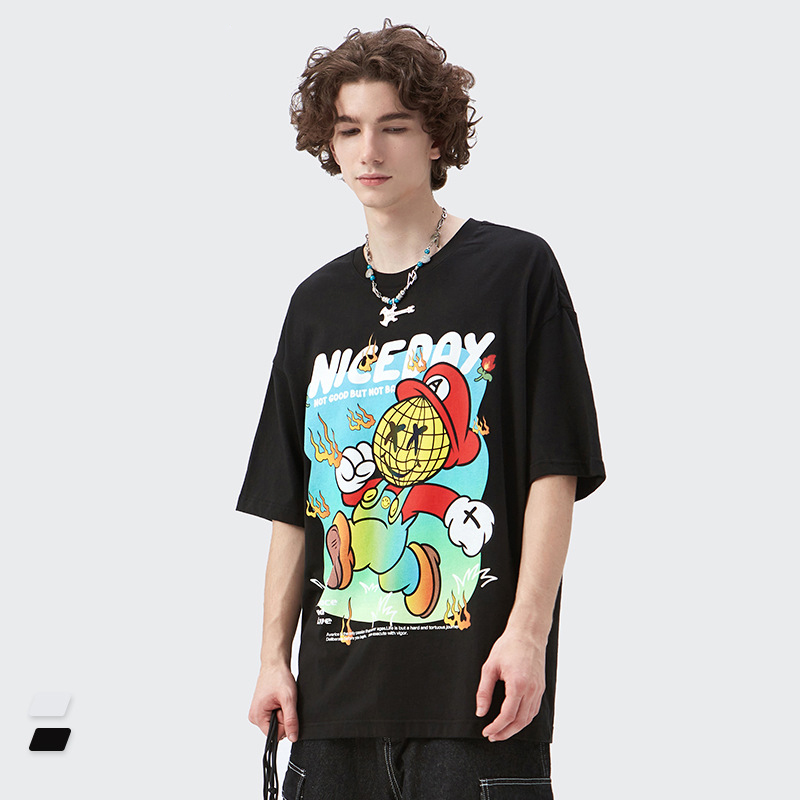 Summer Men Women Short Sleeve T-shirt Tee Pullover Tops Unisex Sweatshirt