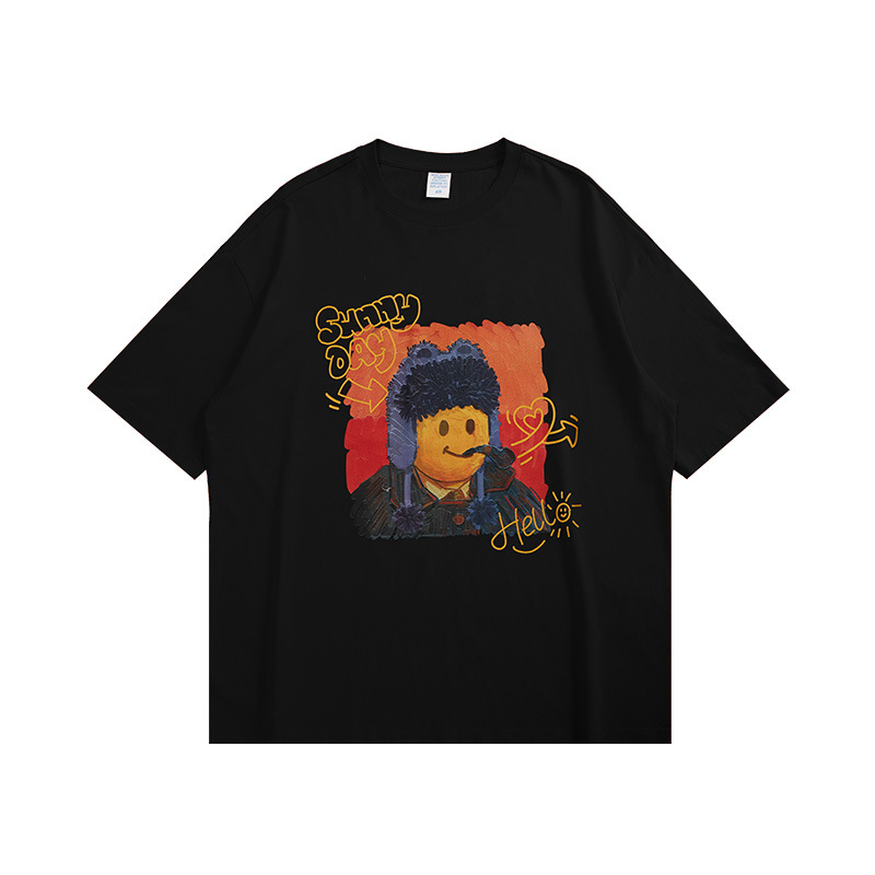 Summer Men Women Short Sleeve T-shirt Tee Pullover Tops Unisex Sweatshirt