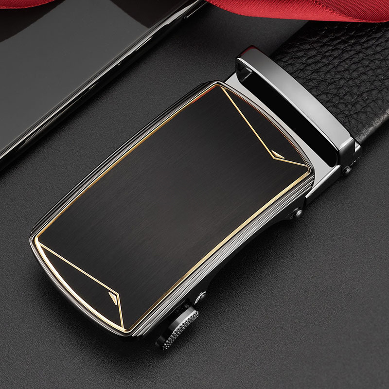 Women Men Belt 3.8cm Cowhide Leather Buckle Belt Unisex