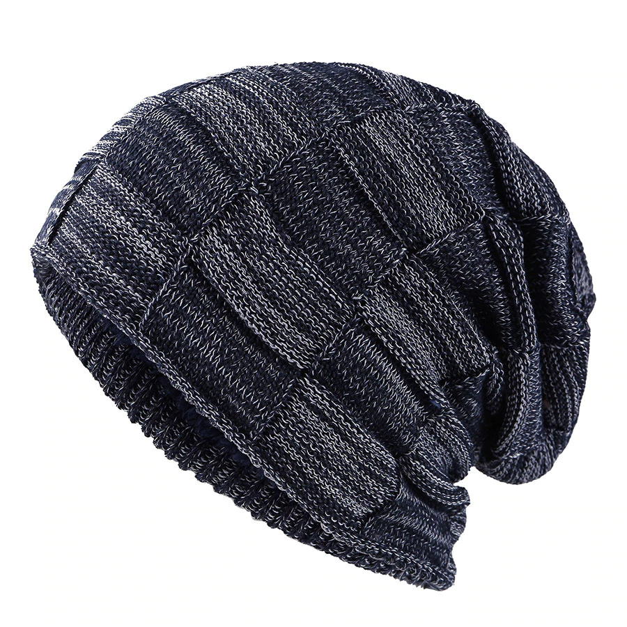 Men Women Beanie Hat Winter Wool Knitted Baggy Pull On Soft Caps
