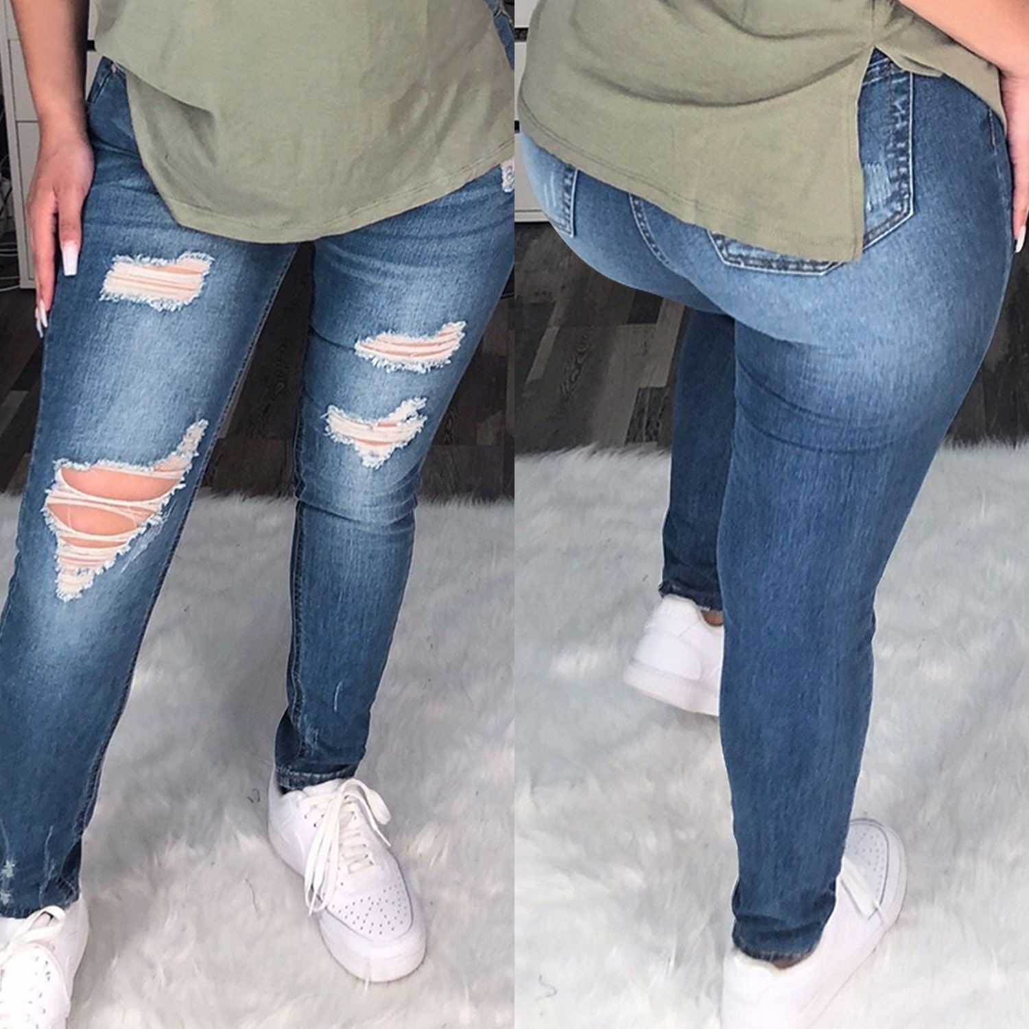 Fashion sexy jeans with holes