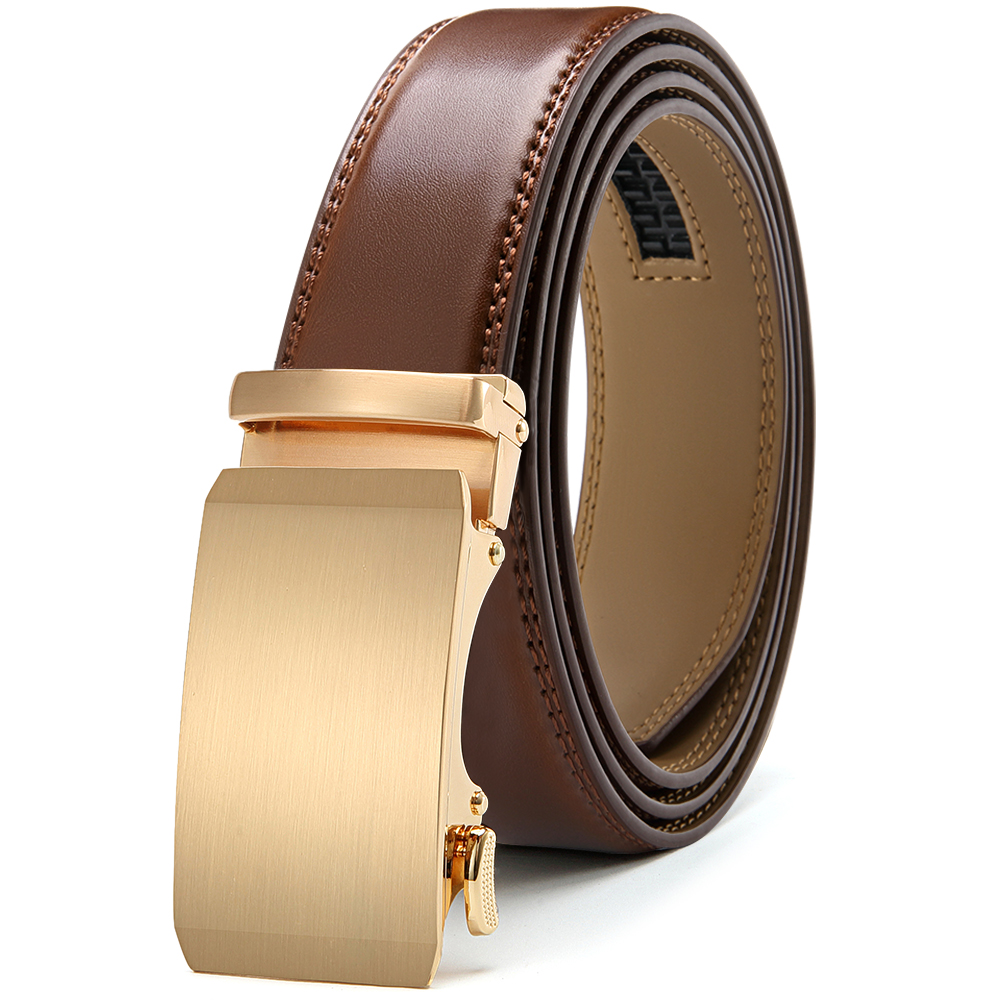 Women Men Belt 3.5cm Cowhide Leather Buckle Belt Unisex Waistband Waist Strap