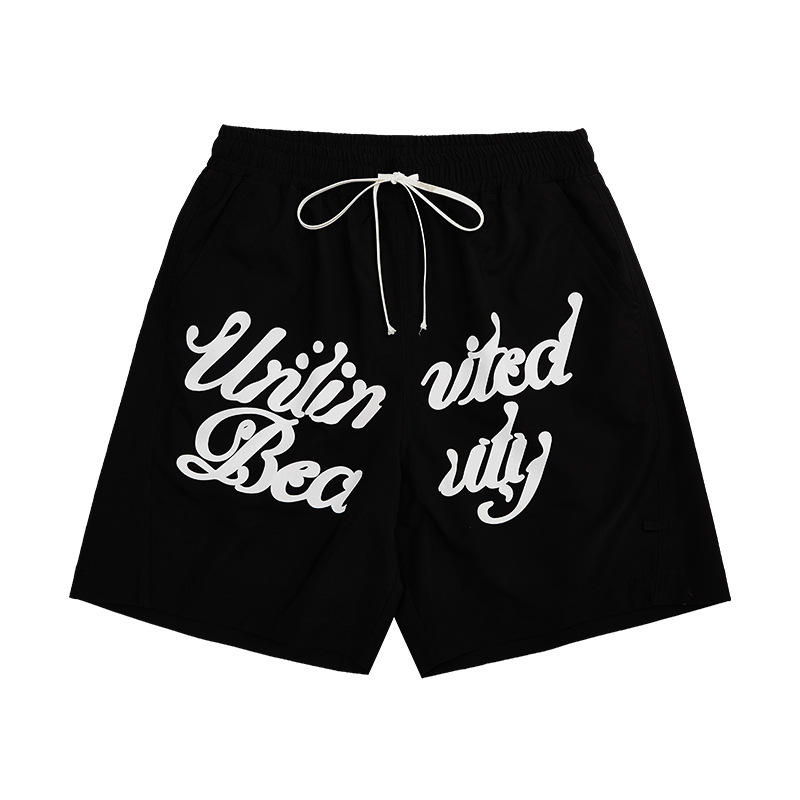 Men Boys Shorts Streetwear Bottoms Half Pants Sports Outfit Running Sweatsuit Trunks