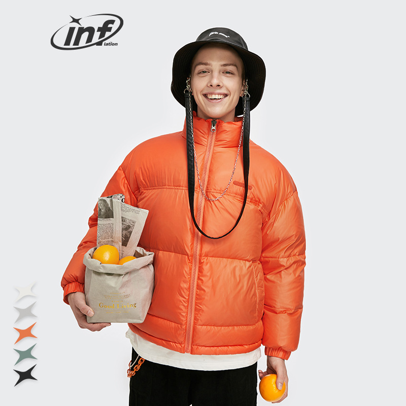 Women Men Down Jacket Hooded Coat Warm Winter Windproof Casual Parkas