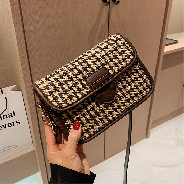 Women's Handbag 2022 Plaid Houndstooth