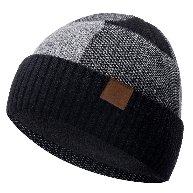 Men Women Beanie Hat Winter Wool Knitted Baggy Pull On Soft Caps