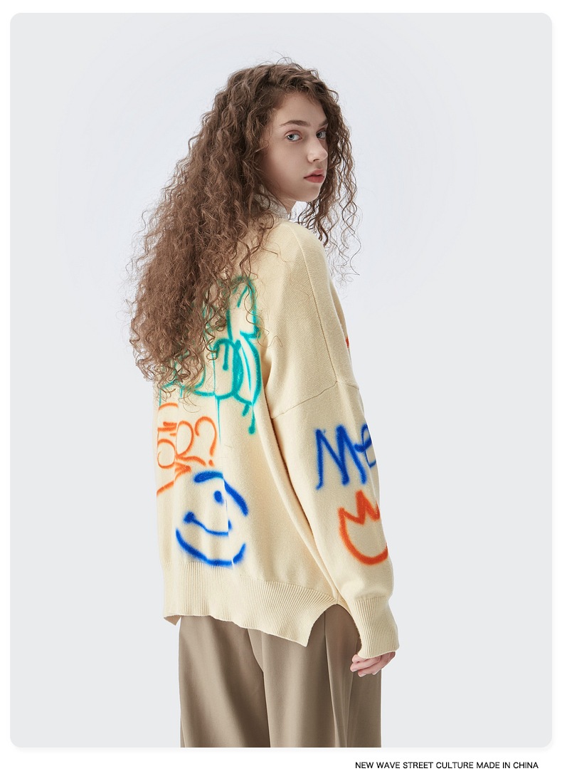 Men Women Knit Sweater Jumper Pullovers Cardigan Tops Unisex Sweatshirts