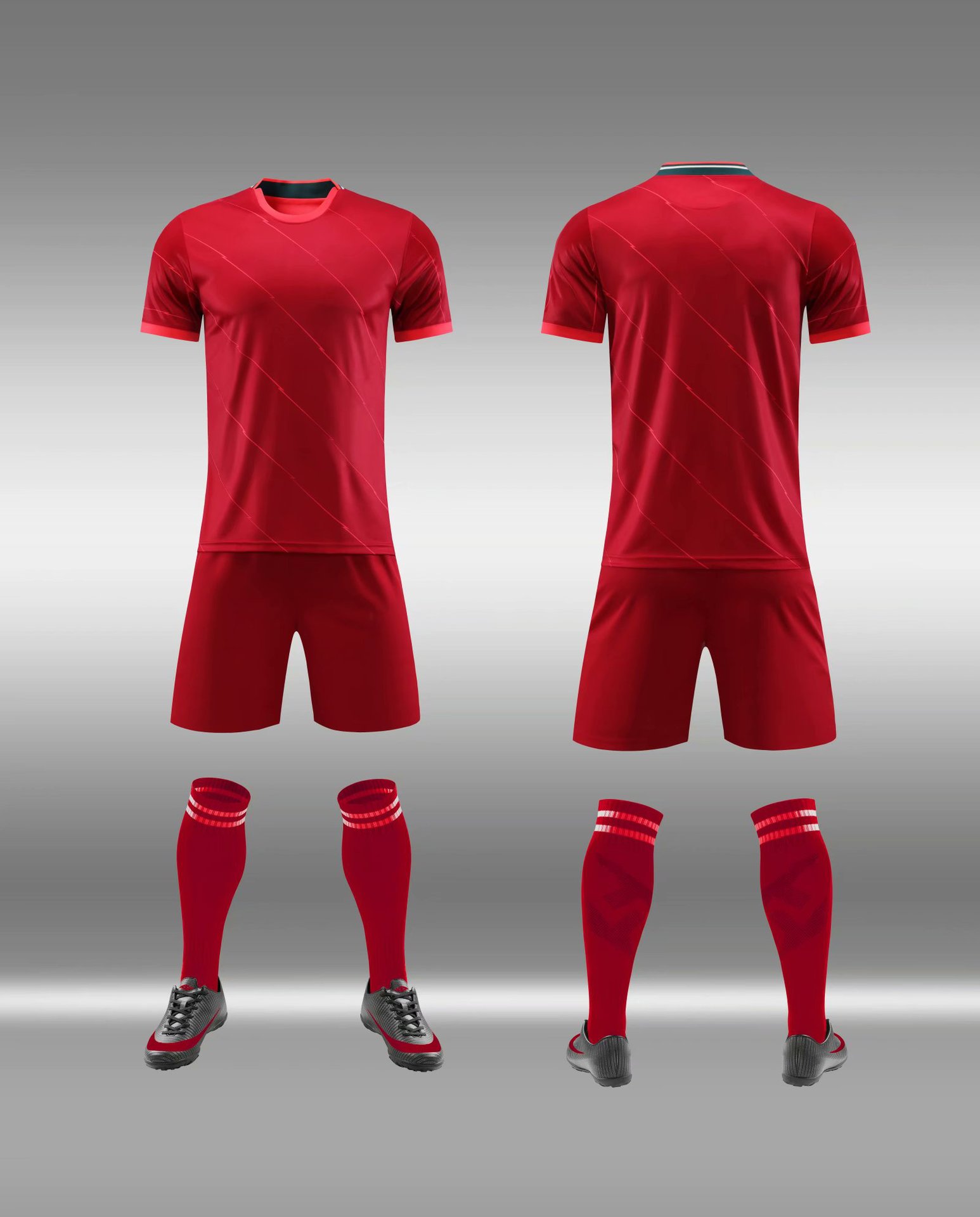 Men Boy Football Jersey Uniform Soccer Training Set Clothes Shirt Club Team Women