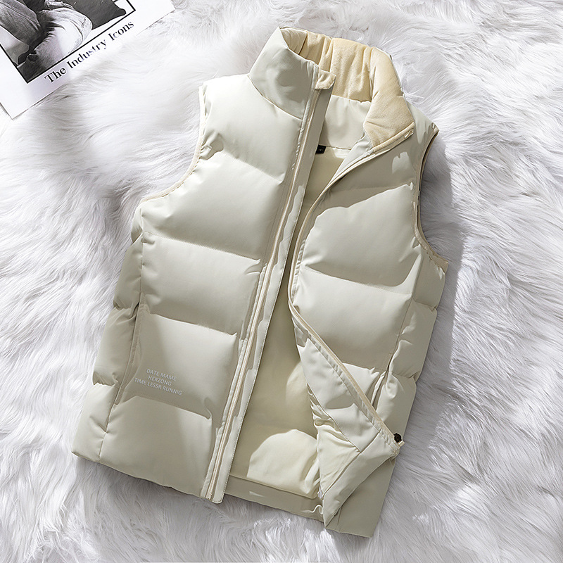 Women Men Down Vest Sleeveless Waistcoat Jacket Coat Winter Casual Parkas