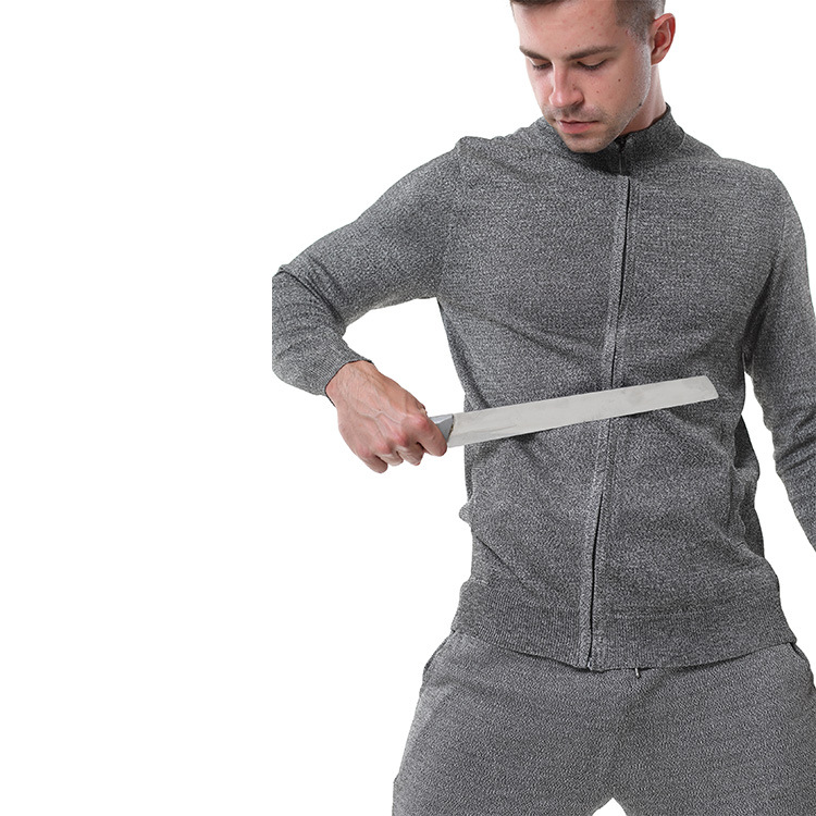 Manufacturer In Stock Single-Sided Knitted Zipper Lightweight Jacket Wear-Resistant Anti-Cut Safety Workwear Wholesale