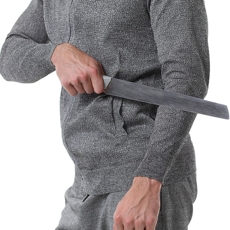 Manufacturer In Stock Single-Sided Knitted Zipper Lightweight Jacket Wear-Resistant Anti-Cut Safety Workwear Wholesale