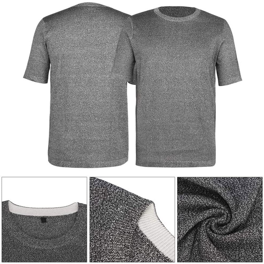 Summer New Anti-Cut Wear-Resistant Level 5 T-Shirt Short Sleeve Safety Can Be Used as Anti-Puncture Anti-Cut Clothing for Work Glass Repair Workshop