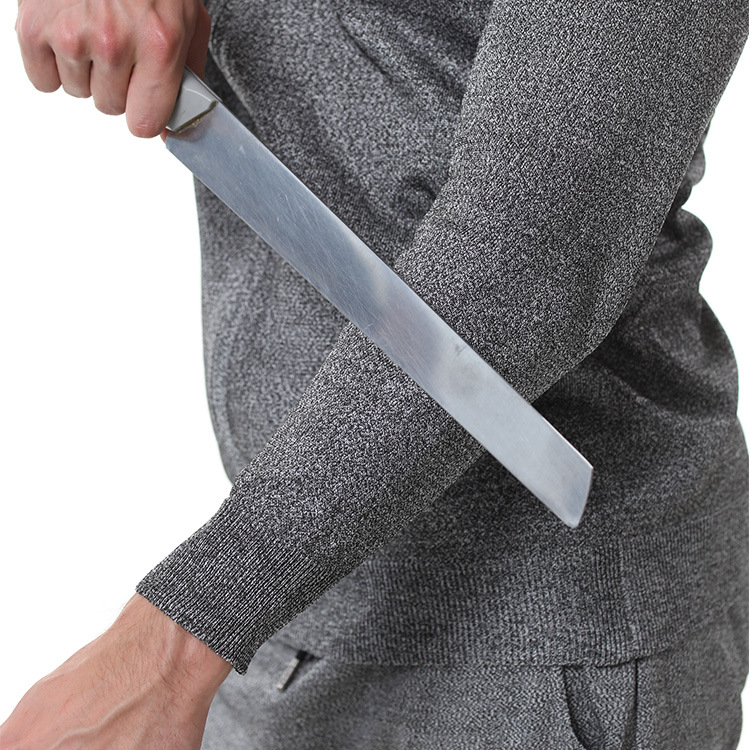 Manufacturer In Stock Single-Sided Knitted Zipper Lightweight Jacket Wear-Resistant Anti-Cut Safety Workwear Wholesale