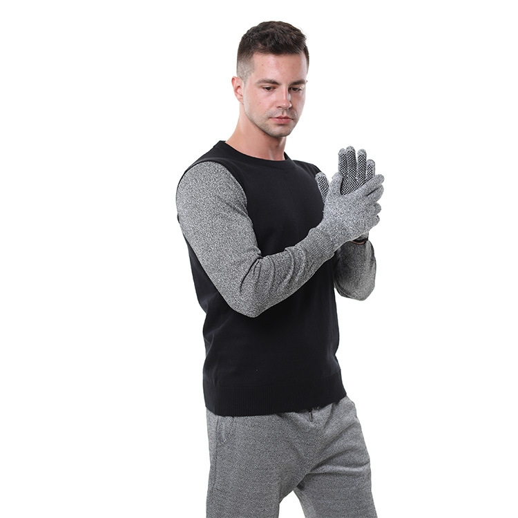 New Warm Knitted Sweater Arm Cut-Resistant Fashion Spliced Style Glass Handling Manufacturing Industry Safety Protective Clothing