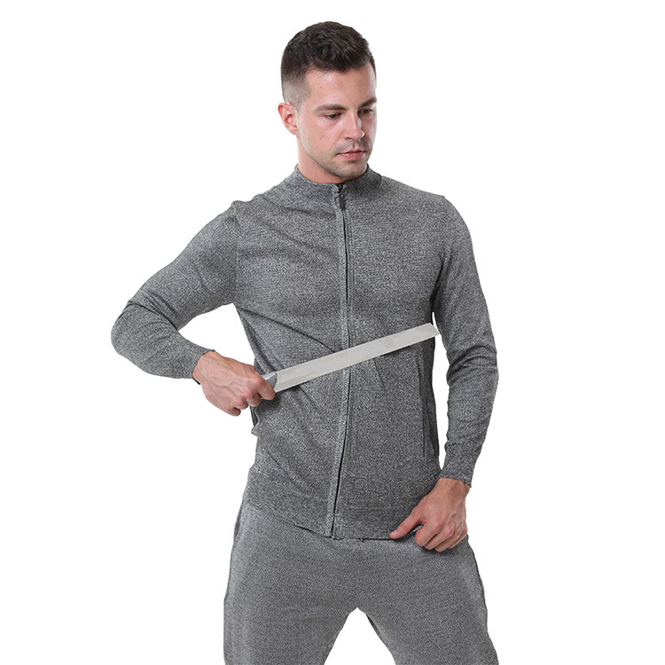 Manufacturer In Stock Single-Sided Knitted Zipper Lightweight Jacket Wear-Resistant Anti-Cut Safety Workwear Wholesale