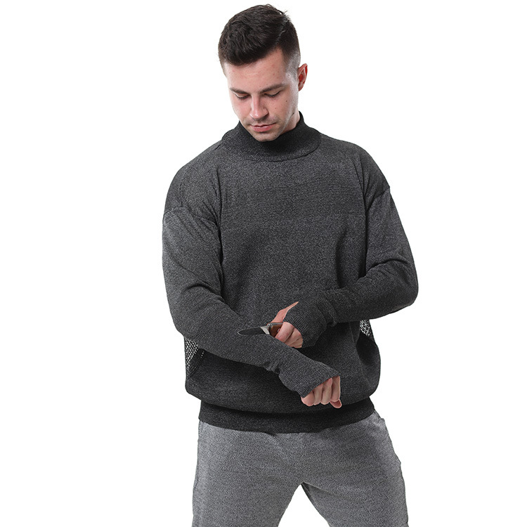 Manufacturer New Product Back Hollow Ventilation Mesh 5-Level Cut-Resistant Wear-Resistant Tear-Resistant Bite-Resistant Safety Protective Clothing with Thumb Buckle