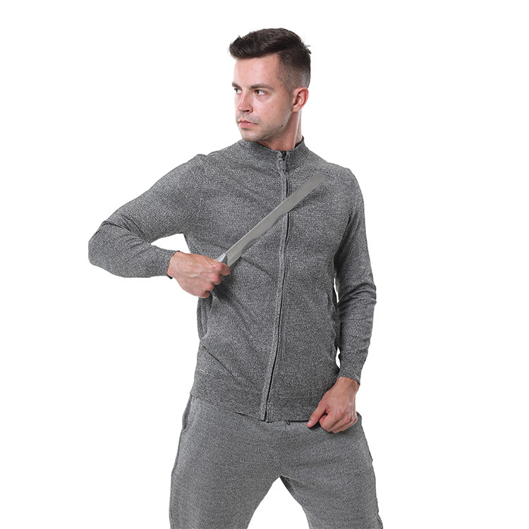 Manufacturer In Stock Single-Sided Knitted Zipper Lightweight Jacket Wear-Resistant Anti-Cut Safety Workwear Wholesale