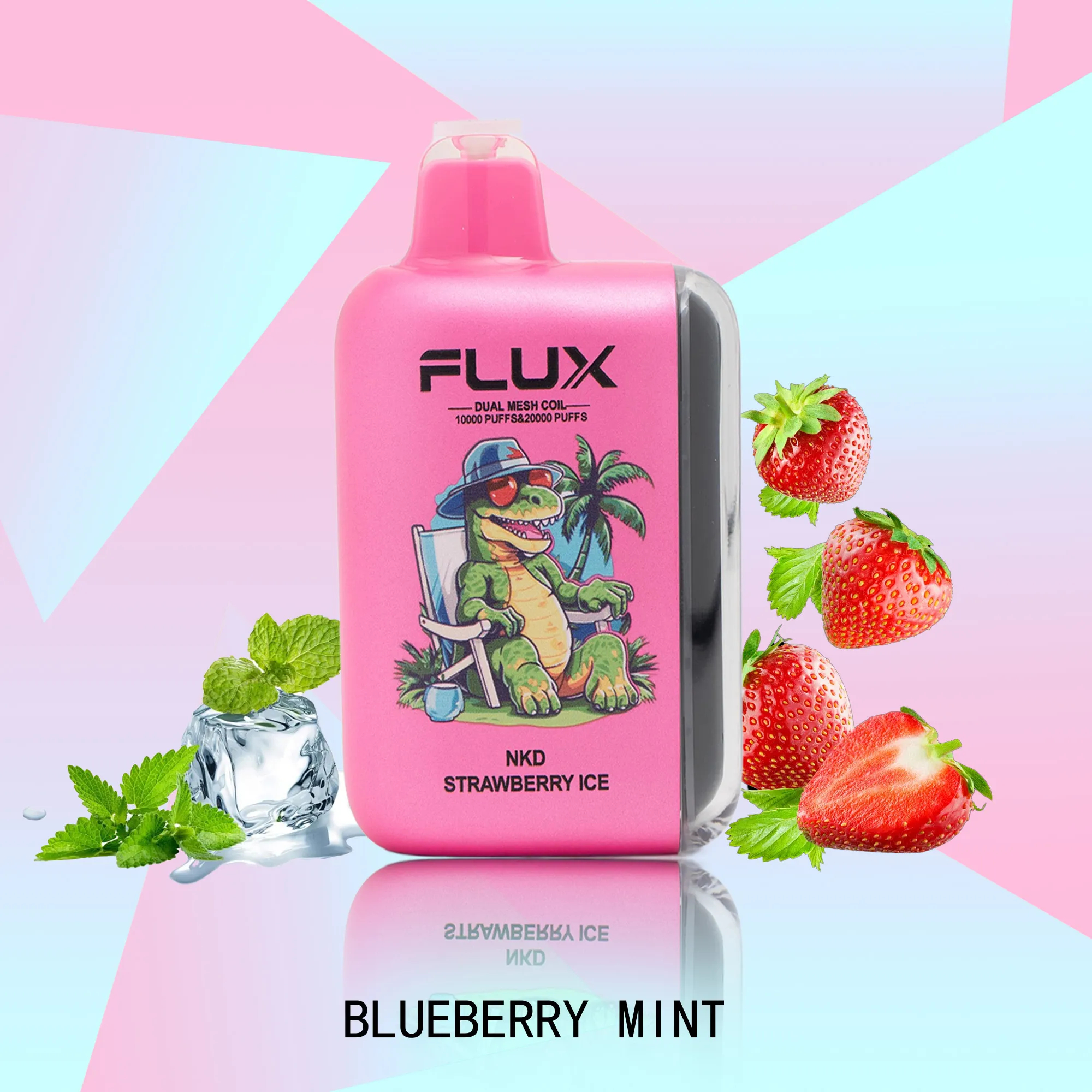 FLUX NKD STRAWBERRY ICE 20000 PUFFS by Roocigar - RooCig