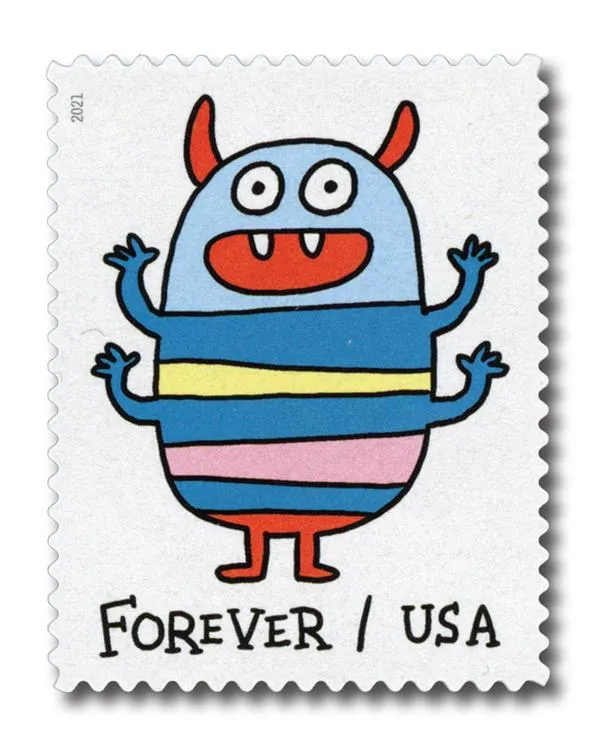 Message Monsters Forever Stamps 2021