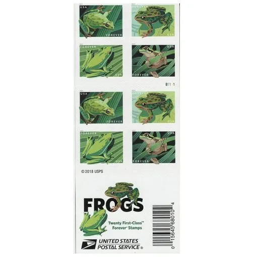Frogs Forever Stamps 2019