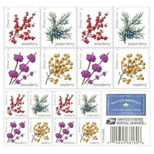Winter Berries Forever Stamps 2019