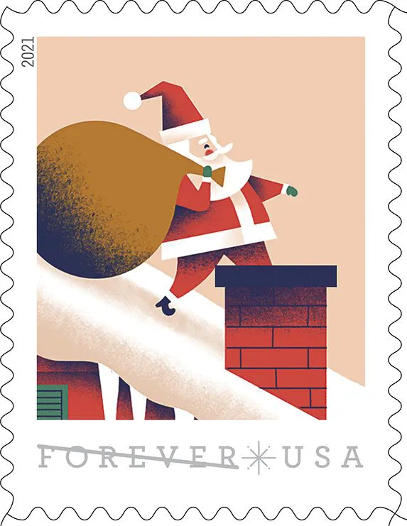 A Visit From St. Nick Forever Stamps 2021
