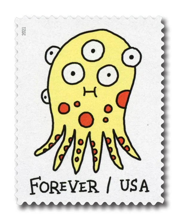 Message Monsters Forever Stamps 2021