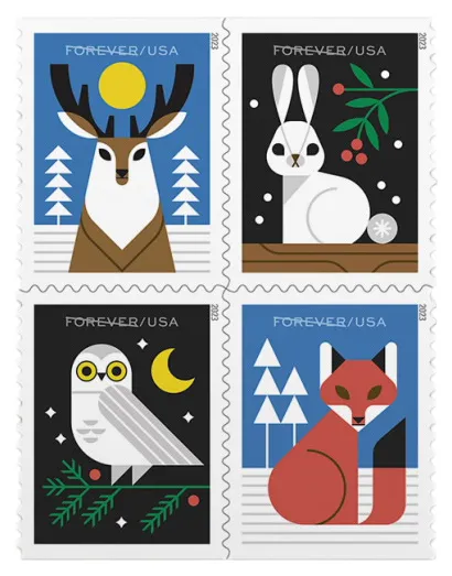 【US FREE SHIPPING】New Arrival - Winter Woodland Animals 2013 - 100 PCS