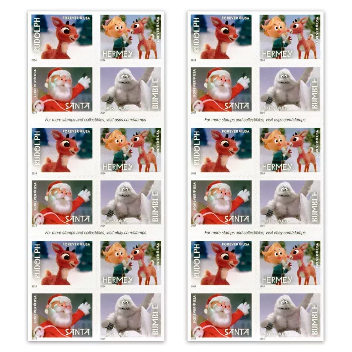 Rudolph the Red-Nosed Reindeer Forever Stamps 2014