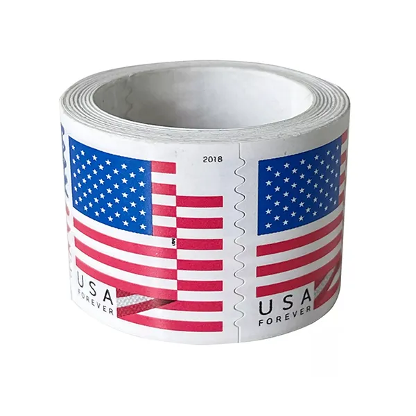 【Big Sale!】U.S. Flag Stamps 1 Roll/100Pcs
