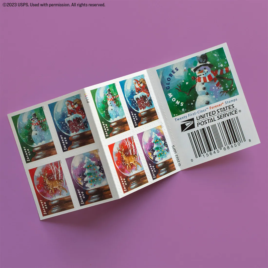 Snow Globes Forever Stamps 2023
