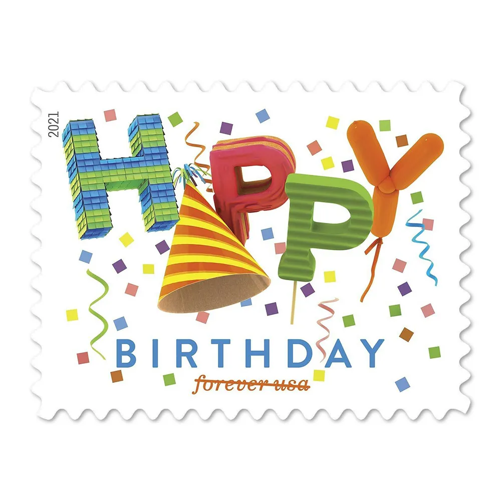 【US Free Shipping】Happy Birthday 2021 - 5 Sheets / 100 Pcs