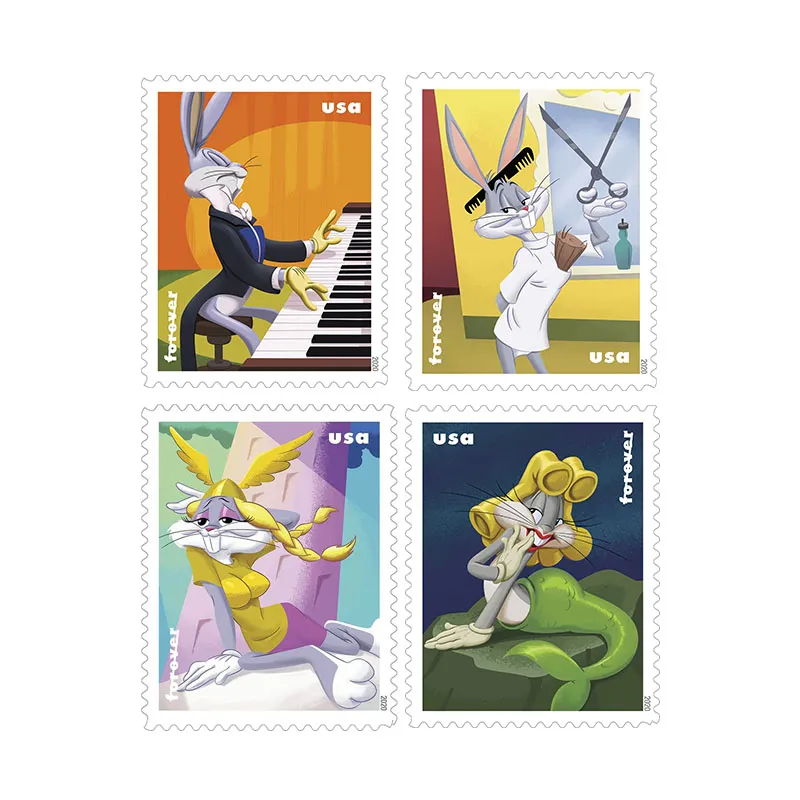 Bugs Bunny Forever Stamps 2020&Disney Villains Forever Stamps 2017
