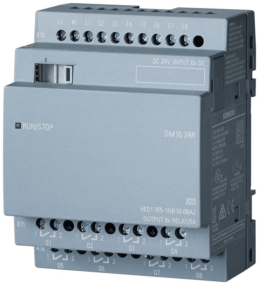 6ED1055-1NB10-0BA2 LOGO! DM16 24R Exp. mod. 4 MW, 8DI/8DO