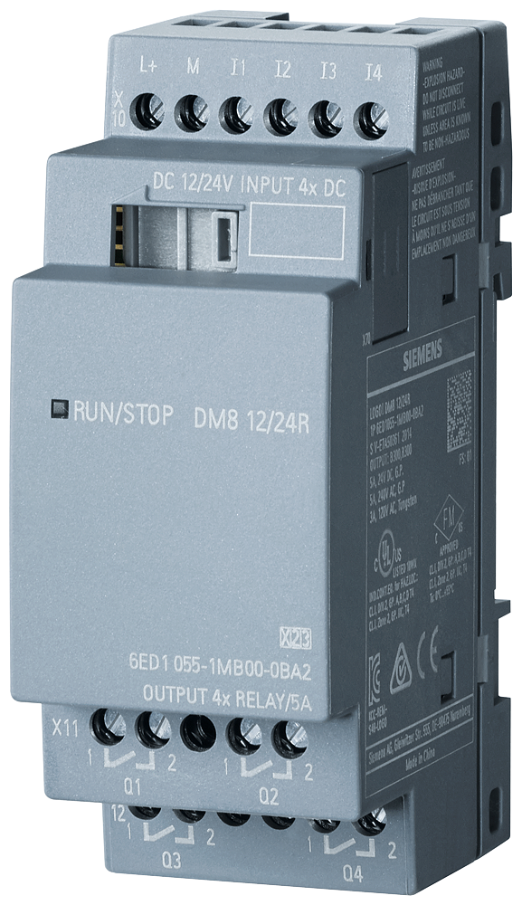 6ED1055-1MB00-0BA2 LOGO! DM8 12/24R Exp. mod. 2 MW, 4DI/DO