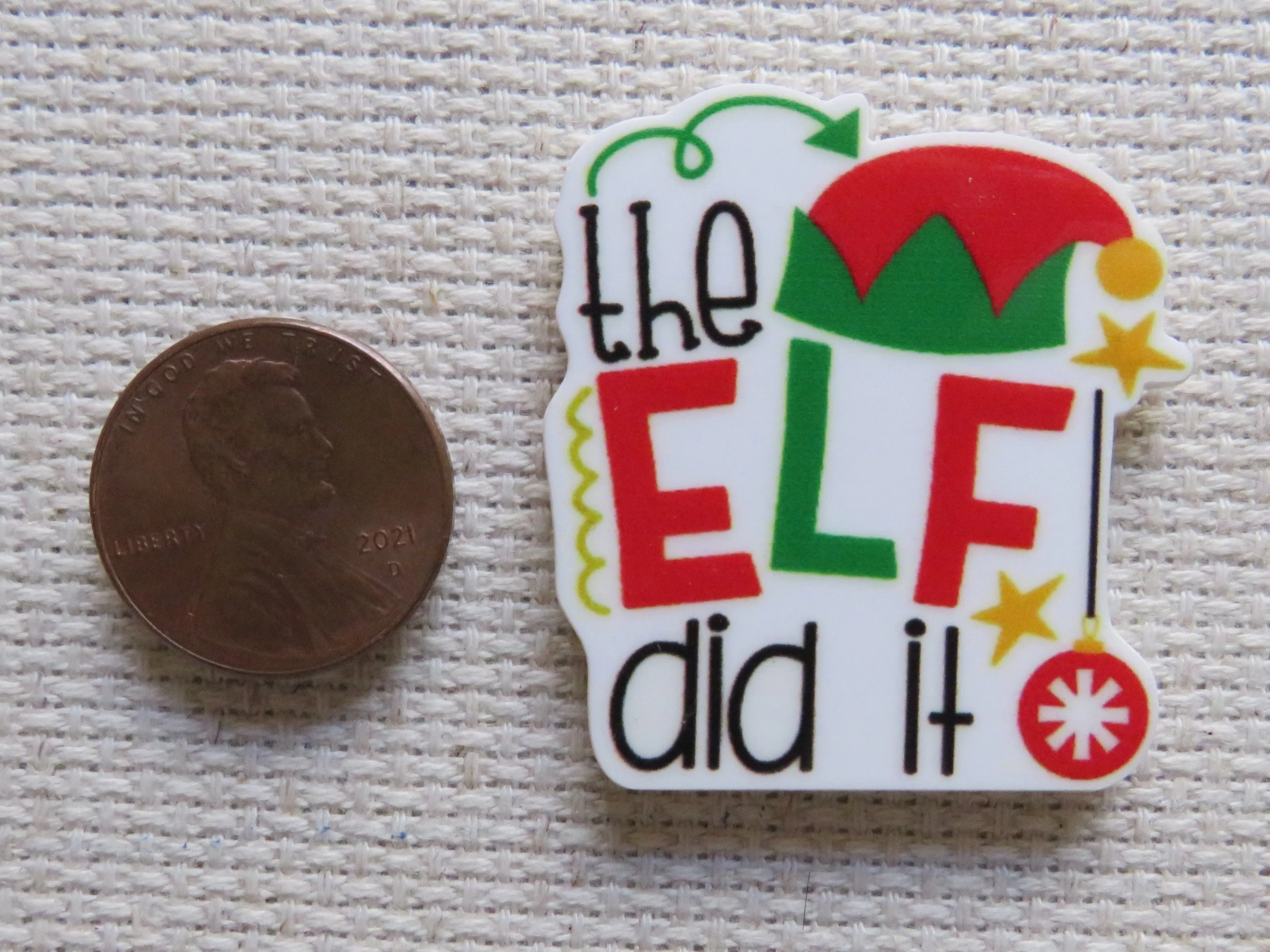 The Elf Did It Needle Minder, Cover Minder, Magnet LAST ONE!