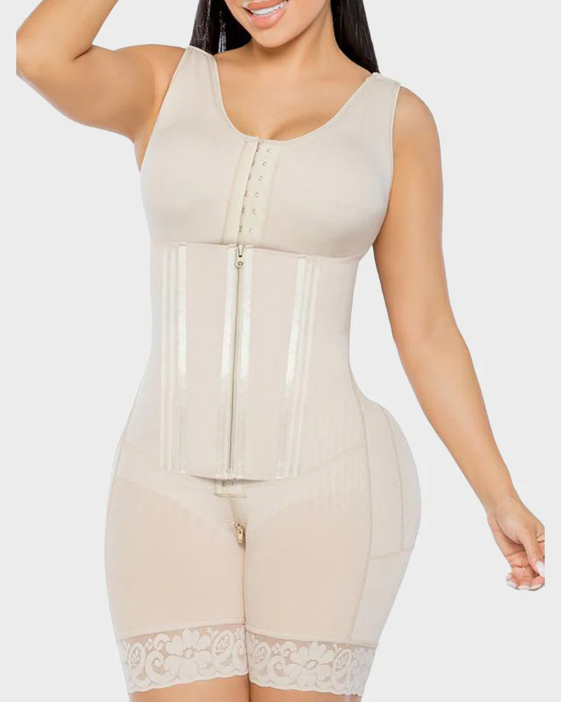 Women’s Colombian Faja Double Tummy Control Full Body Shapewear