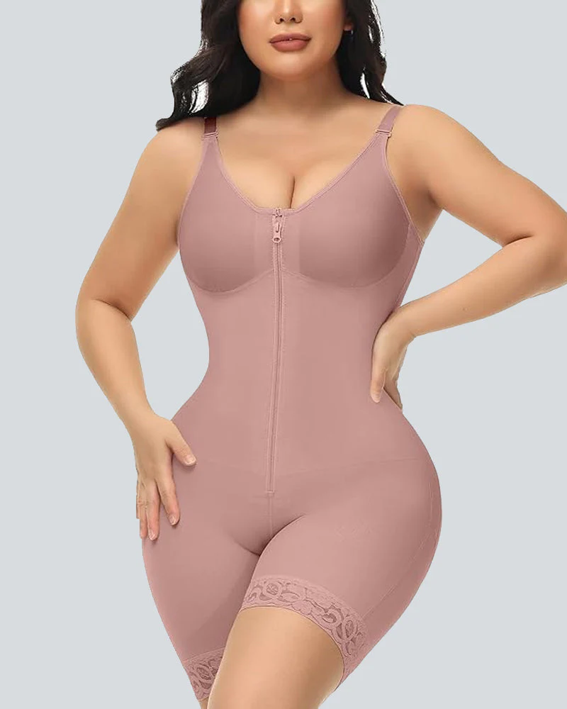 Women’s Tummy Control Butt Lifter Shapewear with Zipper Crotch