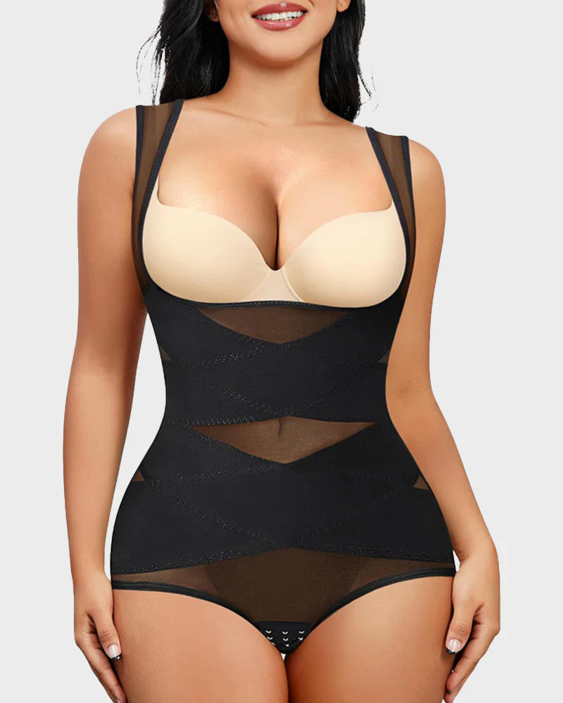 Women’s Open Bust Cross Compression Body Shaper