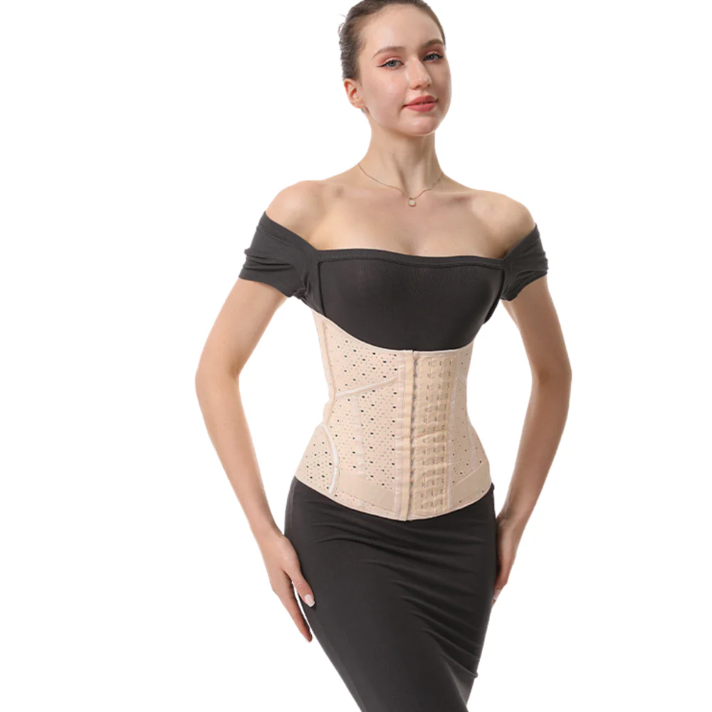 Women's Latex Waist Trainer Corset with Hook Closure