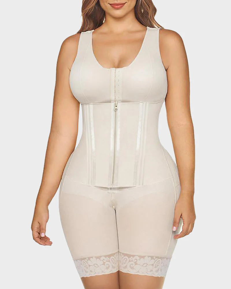 Women’s Colombian Faja Double Tummy Control Full Body Shapewear
